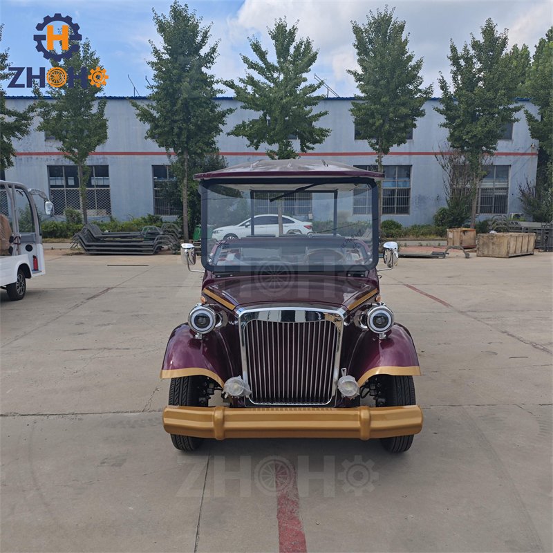 Electric Chinese Classic Car Street Legal Custom Golden New Energy Vehicle Vintage Car Tourist Sightseeing Car