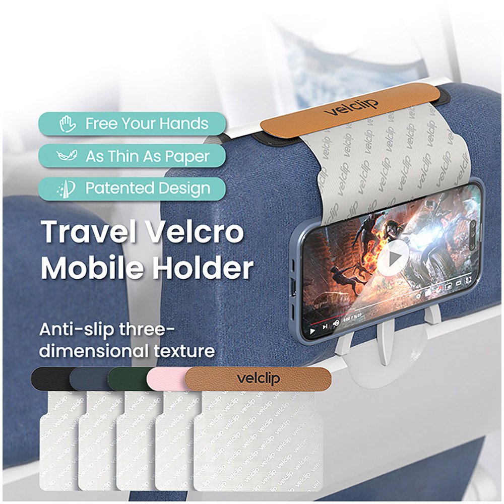 Ranking Top Foldable Phone Holder Velclip Travel Holder Camping Bus Airplane Train Simple Hands-free Patented Design