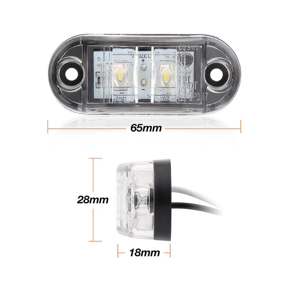12v 24v 2LED Vehicle Rear Turn Signal Clearance Lamp Truck Trailer Led Side Marker Light Led Clearance Lights