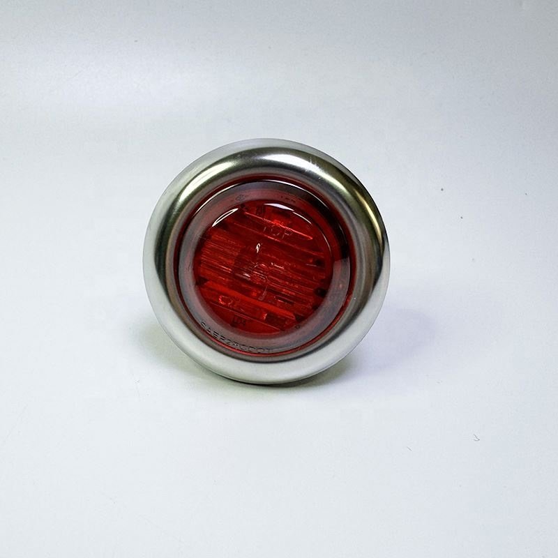 Led Warning Light, 1.25 Inch Round LED Marker & Clearance Light, Marker Lights 12v 6 Leds