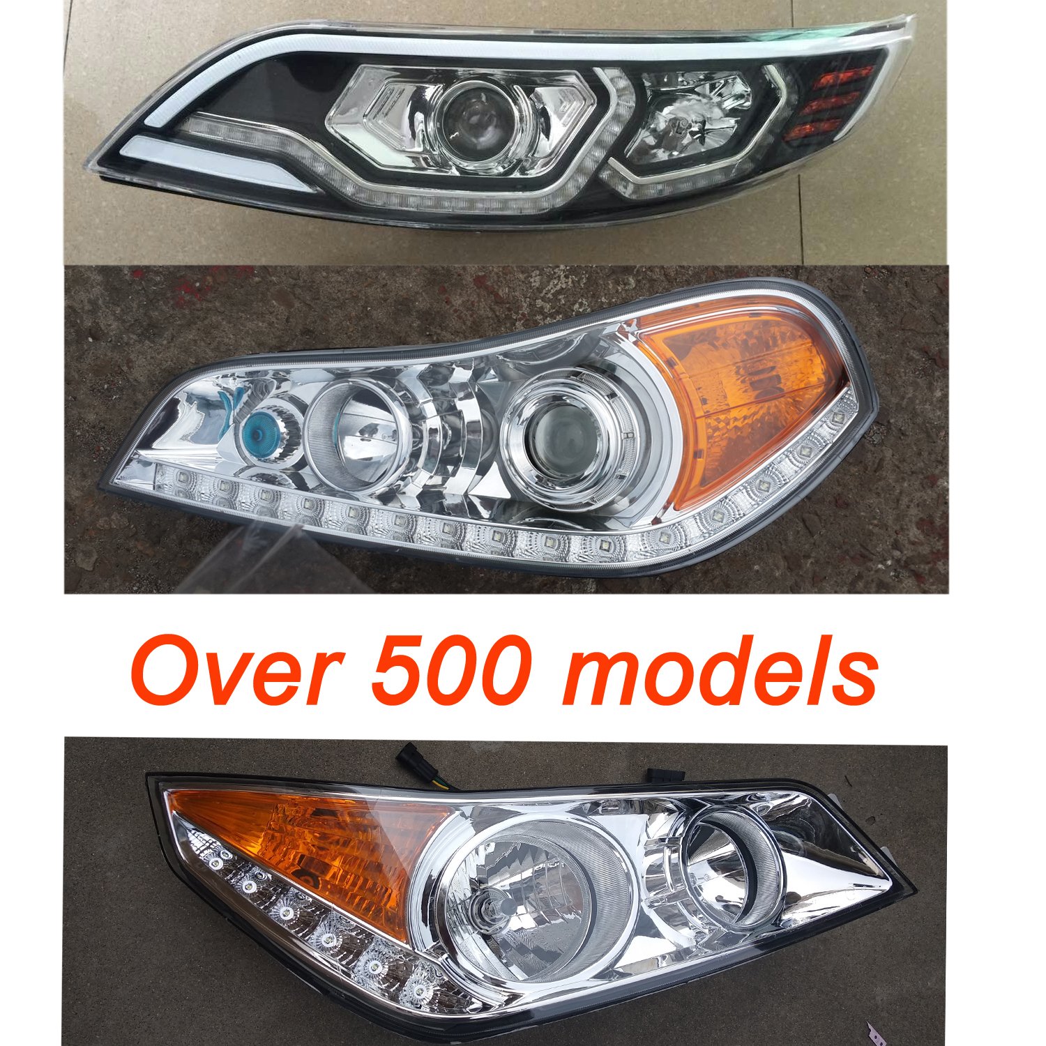 LED Bus Spare Parts Front Bus Head Lamp Head Light for Golden Dragon Zhongtong Scania
