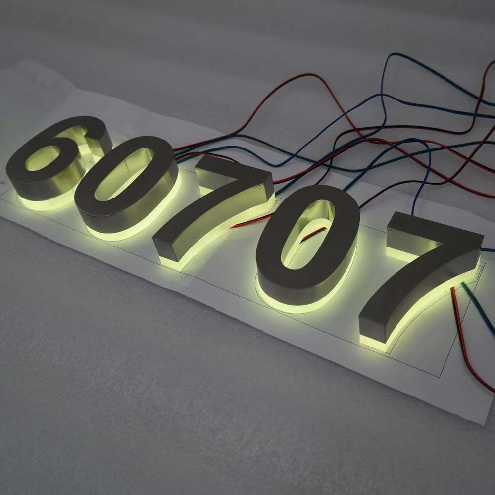 Wholesale CE& Listed Backlit Led Signs House Number Led 3d Letters Signboard Lighted Sign for Company logo