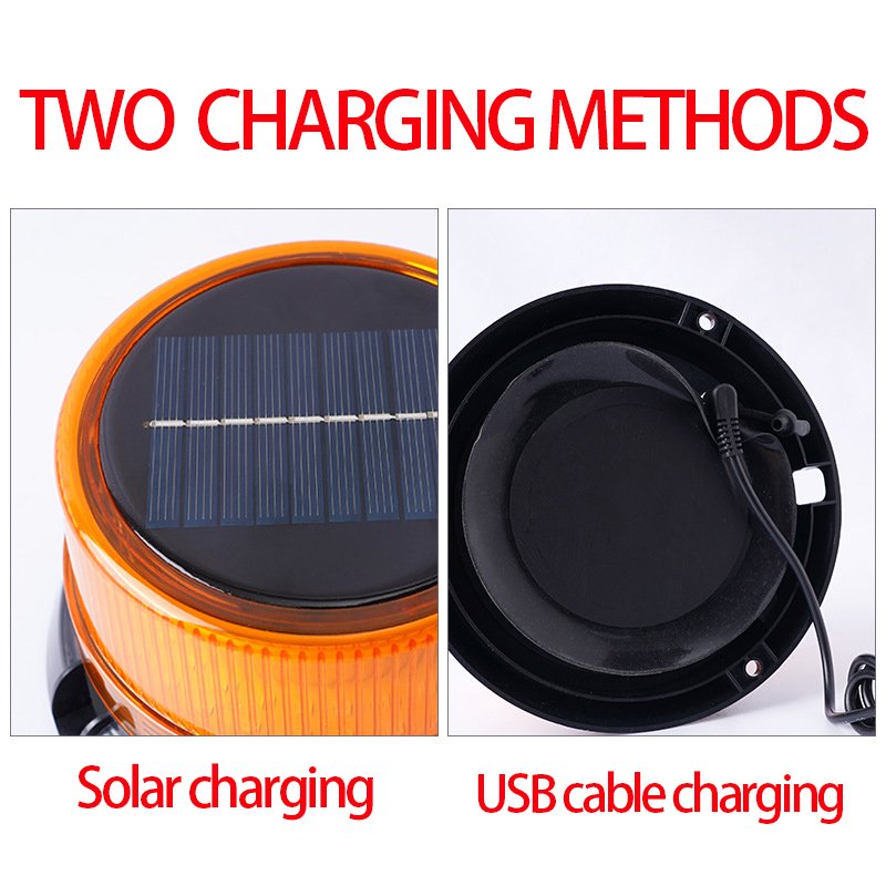 Brightness Solar Beacon Lamp Traffic Safety Emergency Lights Flashing Light Battery Warning Beacon Light for Truck Bus Forklift