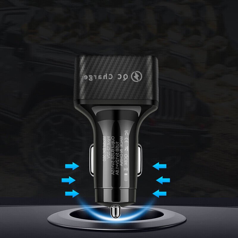 Six in One Car Charger QC3.0 6USB 15A PC Flame Retardant Material CE FCC Certificate Fast Charger for Mobile Phones