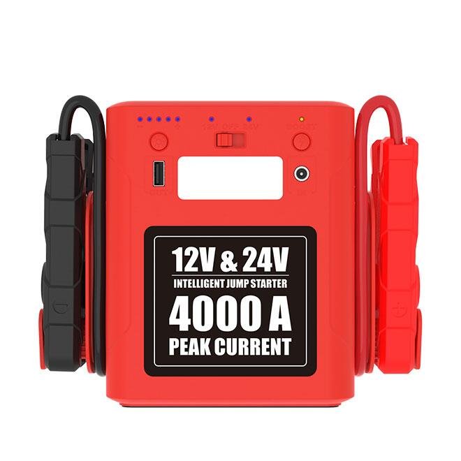 56000mAh JumpsPower 12V & 24V Jump Starter for Semi Truck 4000A