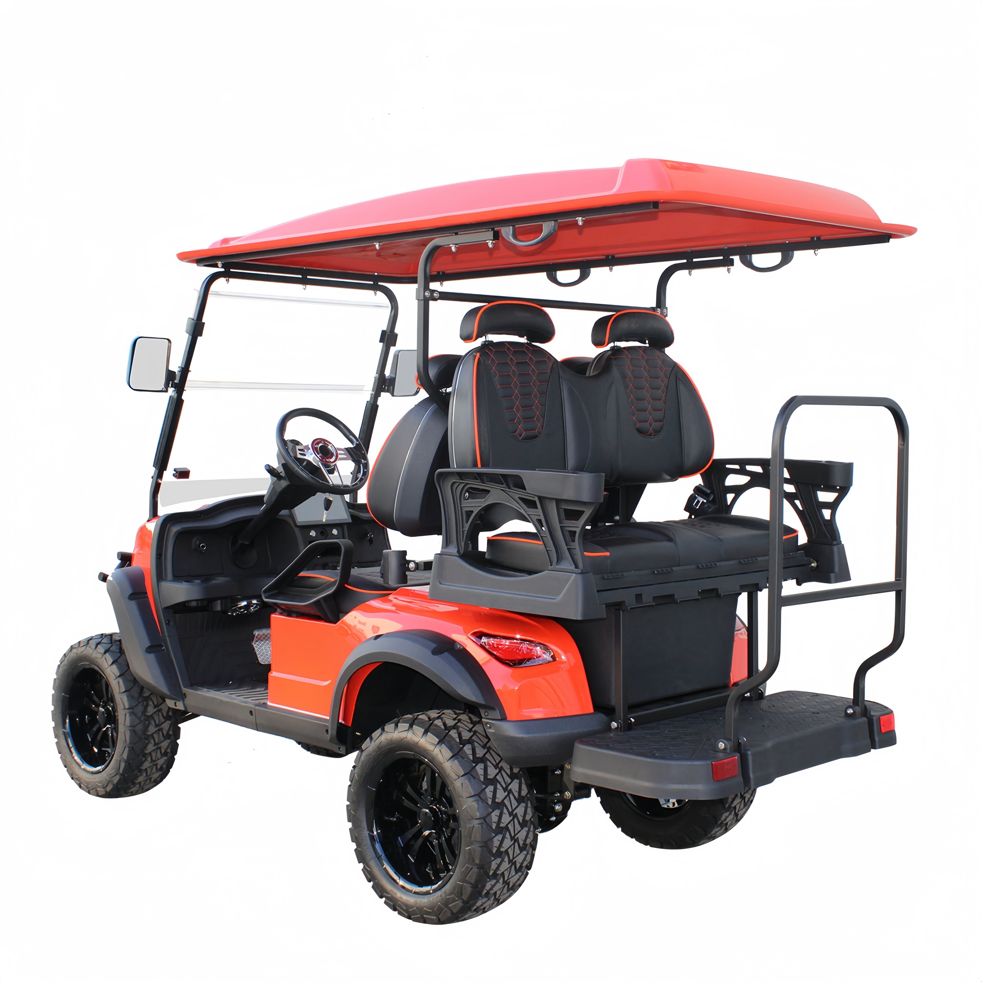 2025 New 4+2 Seater Electric Golf Cart Mini Four-Wheel Car with 48V Battery Directly from China Supplier