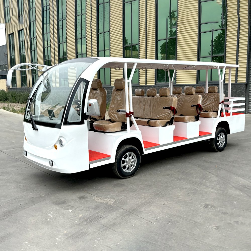 China Good Price 9-14 Seats Electric Sightseeing Bus Vehicle 14 Passenger Tourist Car High Quality Mini Sightseeing Bus & Car