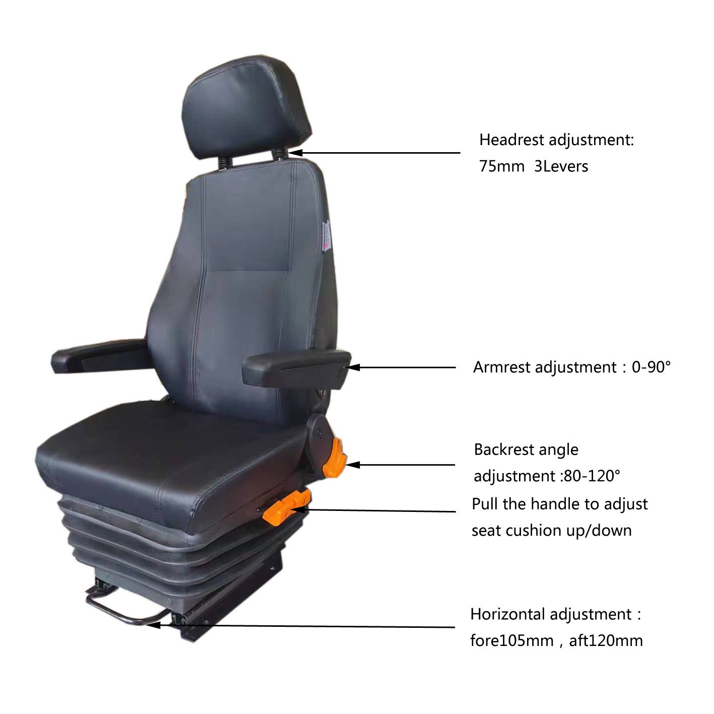 Universal ODM / OEM Engineering Vehicle Seat Driver Seats Bus/Truck Seat