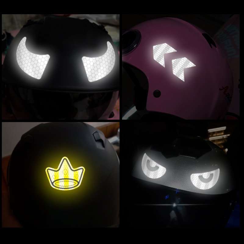 Hi Vis Reflective Motorcycles Helmets Sticker Reflex Super Brightness for Decoration