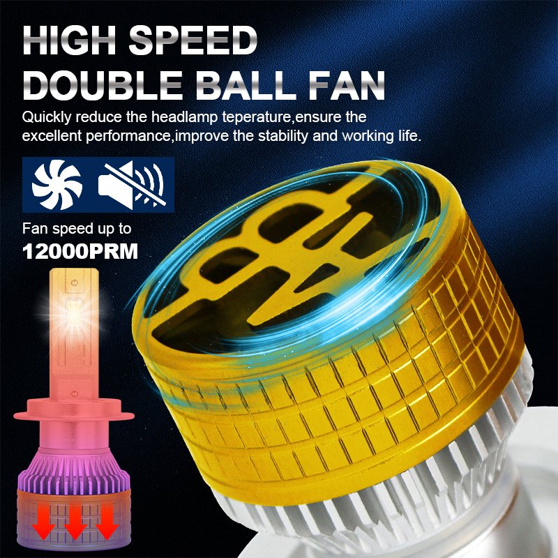 K55 Car Headlight Dual Color White+yellow 3000k 6000k Fog Lights Led H4 Canbus Led Lights for Car H11 9005 H7 Led Headlight Bulb
