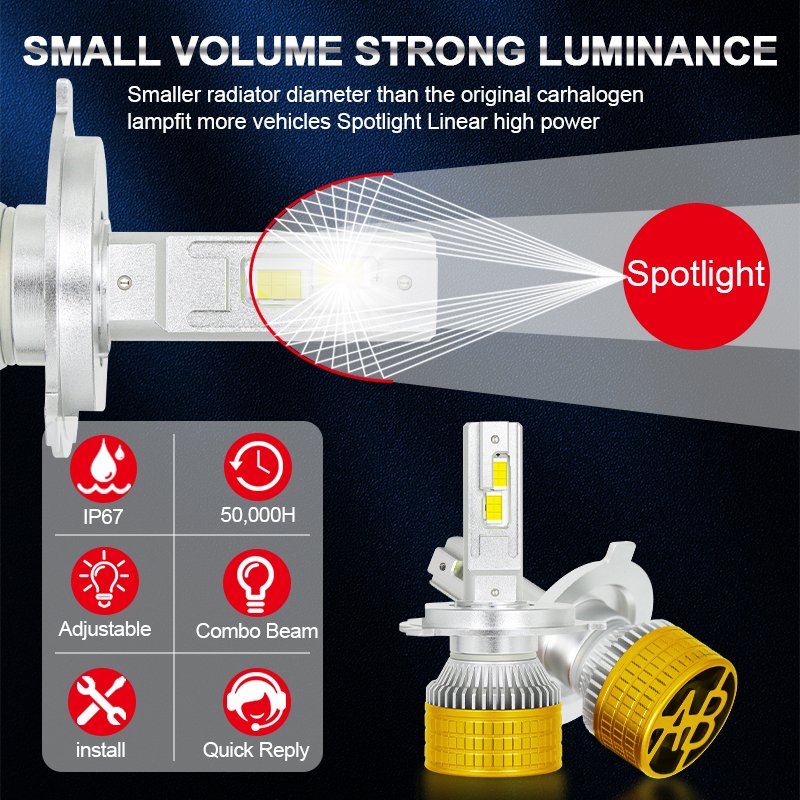 K55 Car Headlight Dual Color White+yellow 3000k 6000k Fog Lights Led H4 Canbus Led Lights for Car H11 9005 H7 Led Headlight Bulb