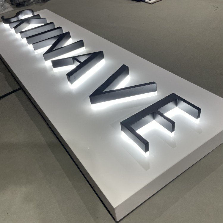 3D Signage China Custom Commercial Interior Office Signs 3D Illuminated Letters Backlit Led Logo Business Signboard