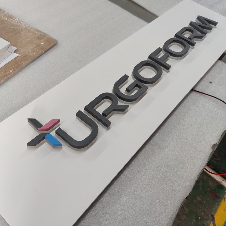 3D Signage China Custom Commercial Interior Office Signs 3D Illuminated Letters Backlit Led Logo Business Signboard