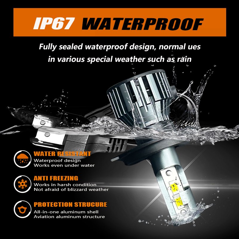 KingEagle M4-H4 CSP LED Headlight Factory Wholesale High Quality H1 H3 H7 H4 9005 HB3 9006 HB4 H8 H11 COB Led Headlight