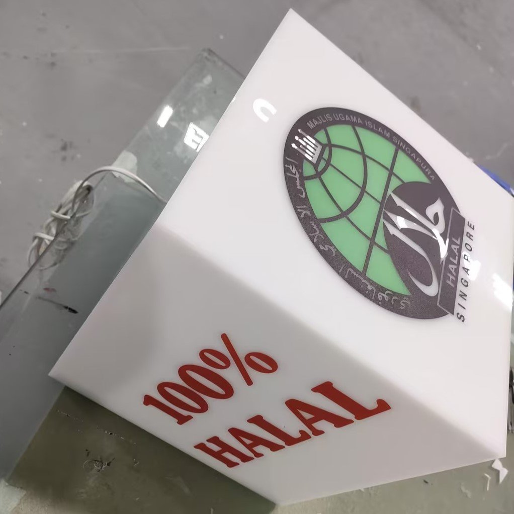 Eye-catching Full-Lit Illuminated Lightbox Full Lit Acrylic Light Box for Restaurant
