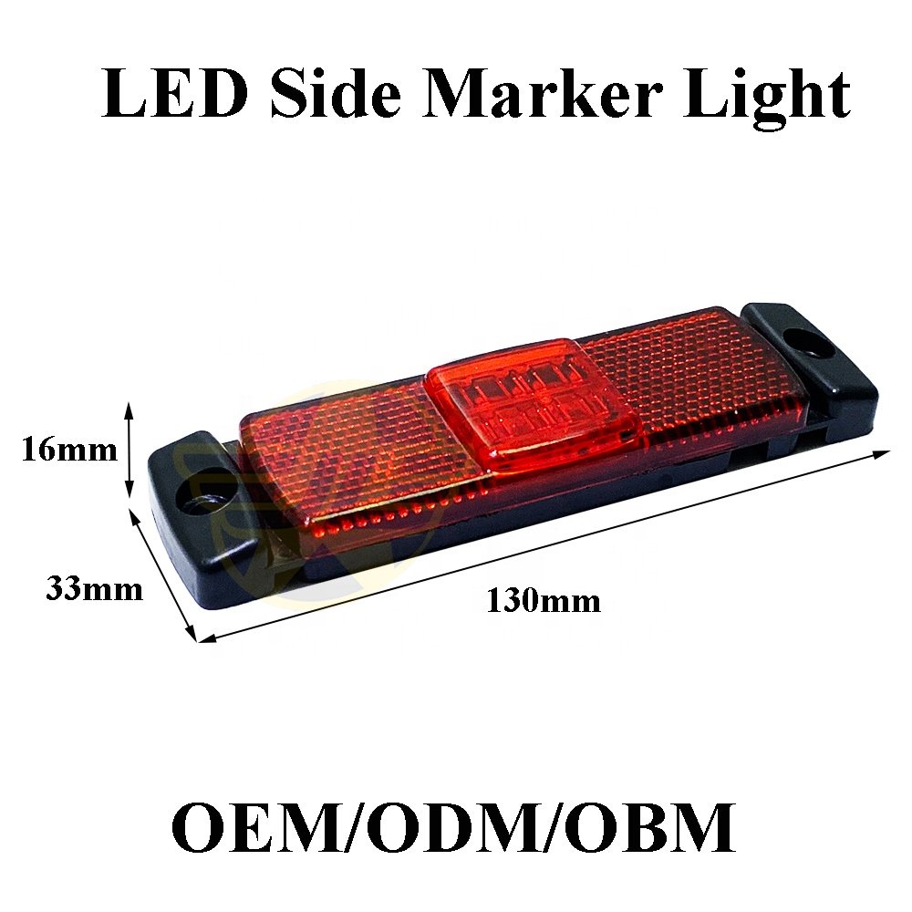 Factory High Quality 12V 24V LED Safety Red Warning Work Light Car Side Clearance Marker Light Signal Lamps for Truck Bus
