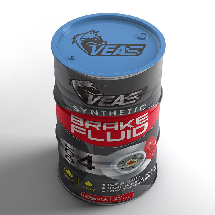 Veas Hot Sale 200L Big Drum Brake Fluid DOT 4 Use Car Moto Brake Fluid
