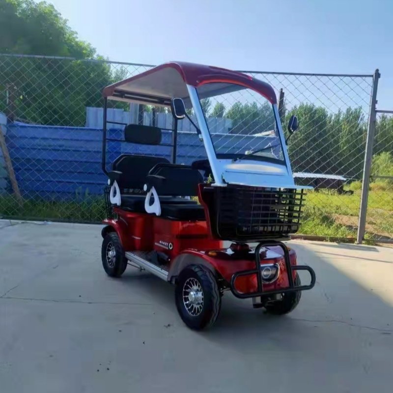 High Quality Electric 4-Wheel Scooter for Adults 650W 800W 48v 60V New E900 Household Small Bus Golf Cart Roof Designed Mobility