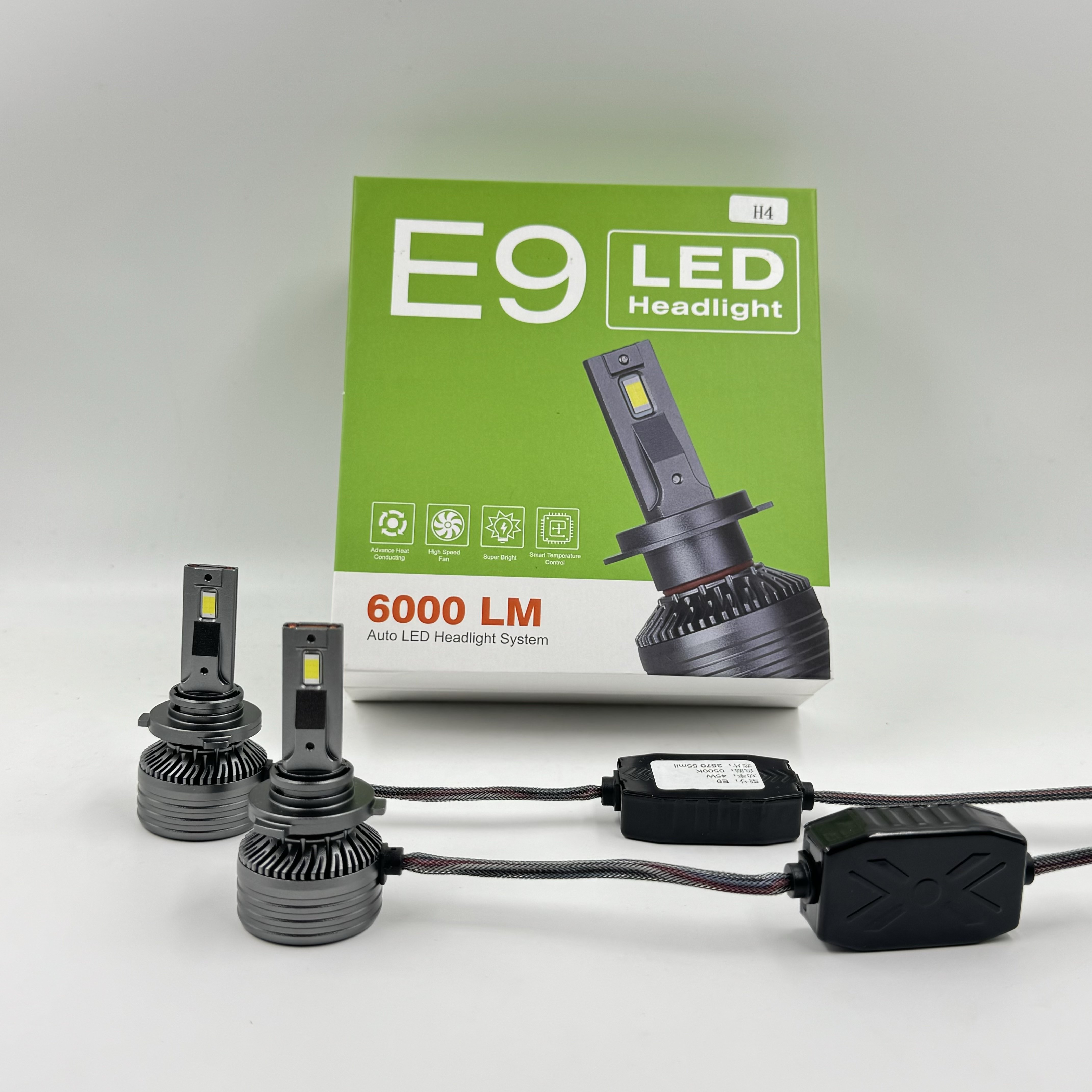 E9 30000 lm High-power 120W H4 Led Lamp Single Copper Tube Led Lights for Car Led Headlight Bulb 6000K