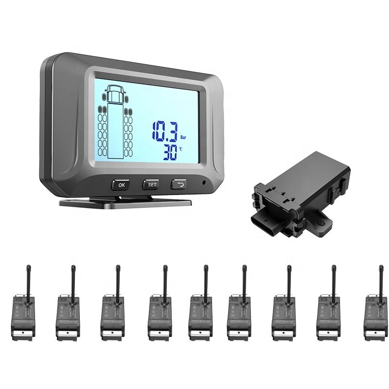 Truck and Bus TPMS 8 12 14 16 18 26 Sensor 199 psi Wheels Tire Pressure Monitoring System External Sensors Tire Pressure Trailer