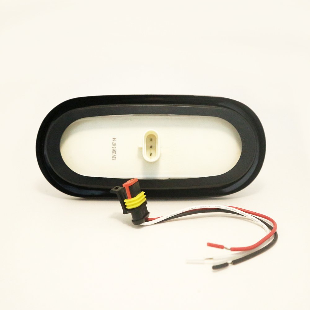 12V Oval Amber 6 Inch 26 Piranha Chips Truck LED Brake Light Stop Light Backup Reverse Tail Lights for Trailer Boat Lorry