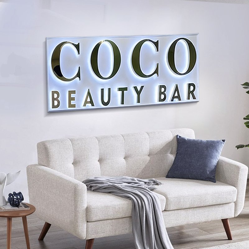 Lighted Luminous Business Sign and logo Outdoor Storefront Custom Channel Signs for Business 3d Led Sign Board Outdoor