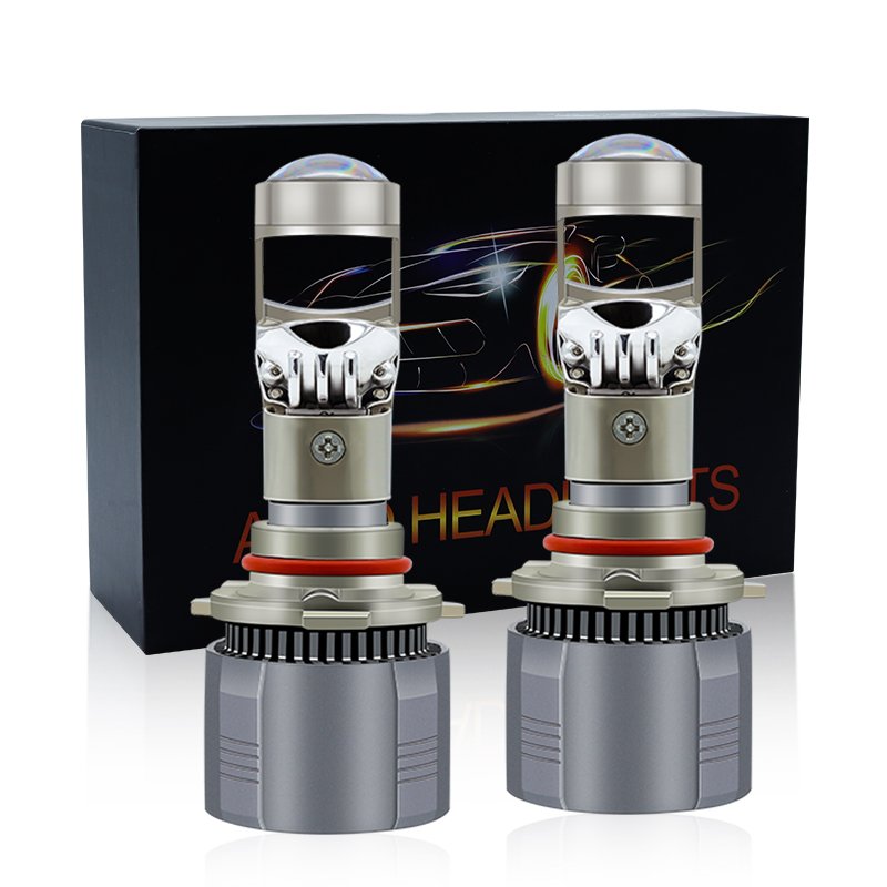 A80 Y6 Y9 Led Headlight Mini Lens Projector H4 9005 9006 H11 H7 Led Projector Bi Headlight 120w 6000k Led Lights for Vehicle
