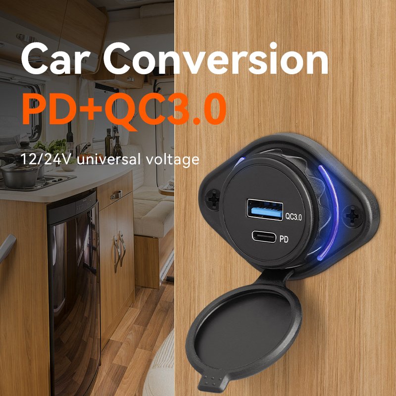 OEM ODM USB Bus Charger 12 24V Dual Usb Port Bus Charger Bus USB Charger Ports Pd Type C