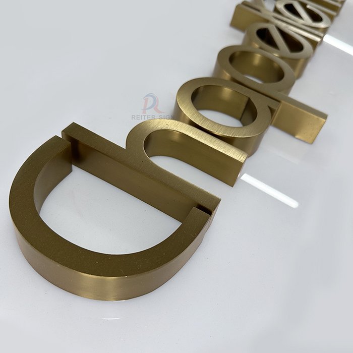 Factory Supply Metal Letters Company logo Gold Letters Business Signs logo Outdoor Metal Letters Sign