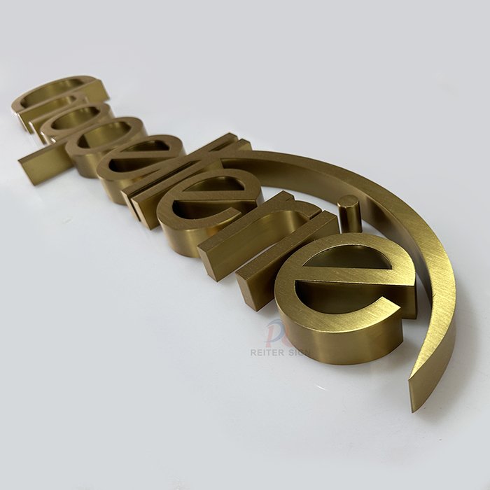 Factory Supply Metal Letters Company logo Gold Letters Business Signs logo Outdoor Metal Letters Sign