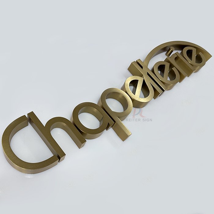 Factory Supply Metal Letters Company logo Gold Letters Business Signs logo Outdoor Metal Letters Sign
