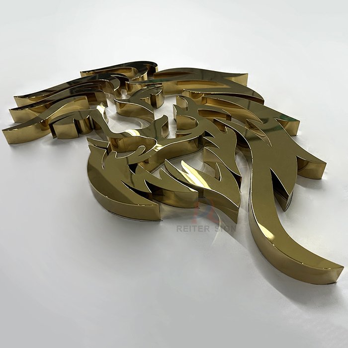 Factory Supply Metal Letters Company logo Gold Letters Business Signs logo Outdoor Metal Letters Sign