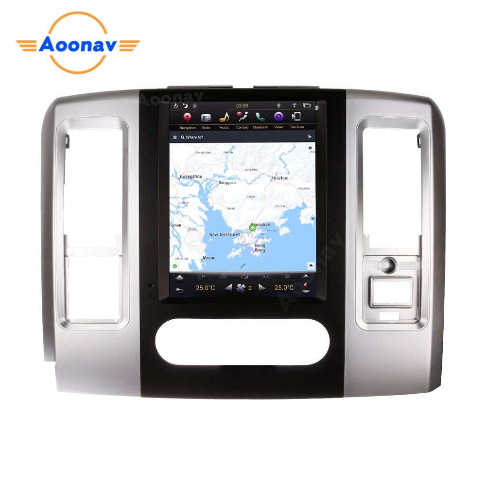 12.1 Inch PX6 Tesla Style Vertical Screen Car Radio for Dodge RAM 2013 2014 2015 2016 -2018 Multimedia Stereo Autoradio Player