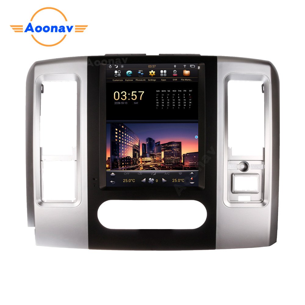 12.1 Inch PX6 Tesla Style Vertical Screen Car Radio for Dodge RAM 2013 2014 2015 2016 -2018 Multimedia Stereo Autoradio Player