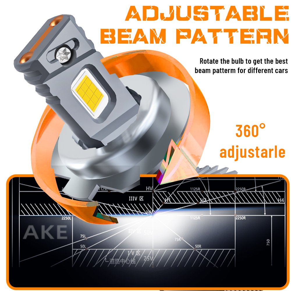AKE V89 200W H7 Led Headlight Bulb 6000K 360 Degree Beam Led Headlight H7 20000Lm Led H7 Headlights H7 Led Canbus Luces Led H7
