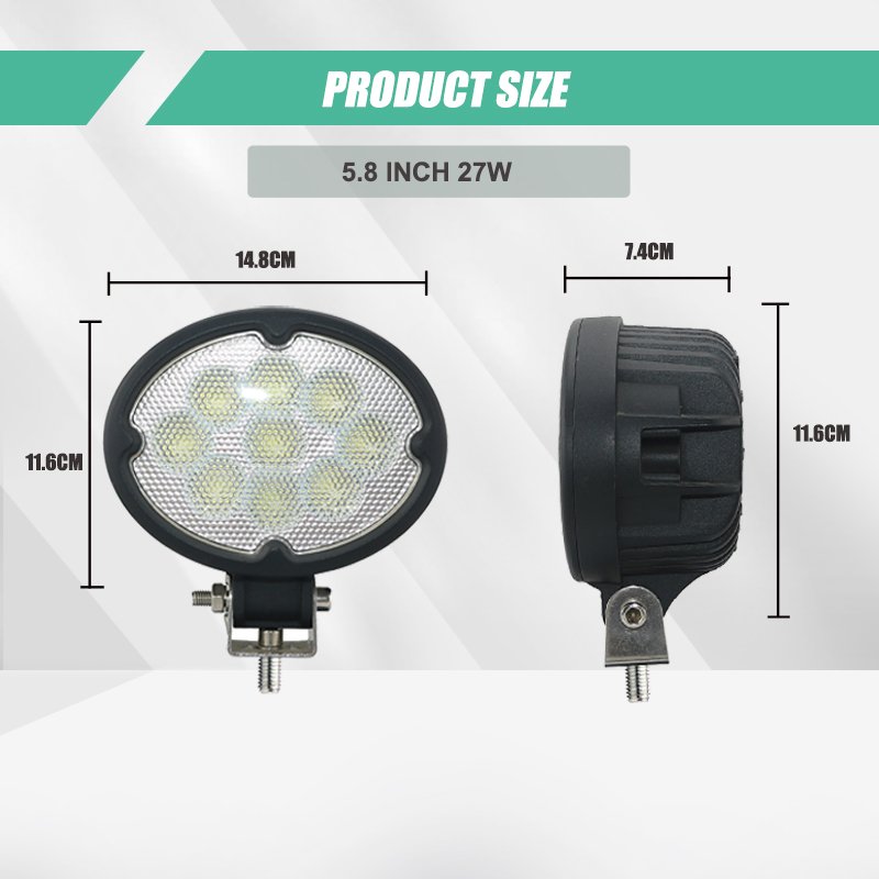 New Rgb Work Light Led Work 24v Truck Trailers Atv Driving Lights off Road Led Working Light 27w