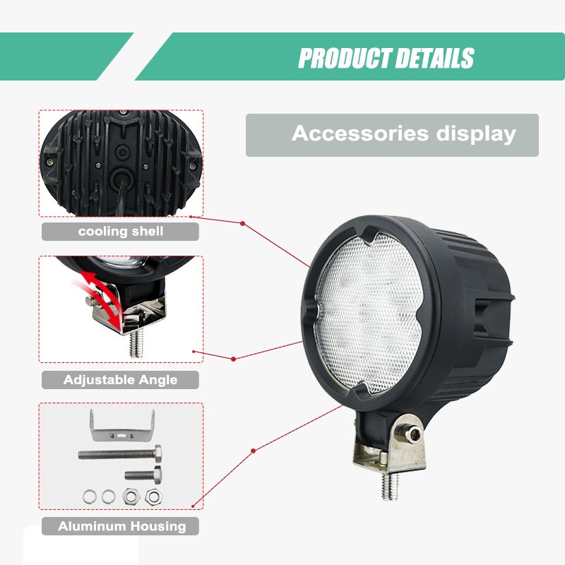 New Rgb Work Light Led Work 24v Truck Trailers Atv Driving Lights off Road Led Working Light 27w