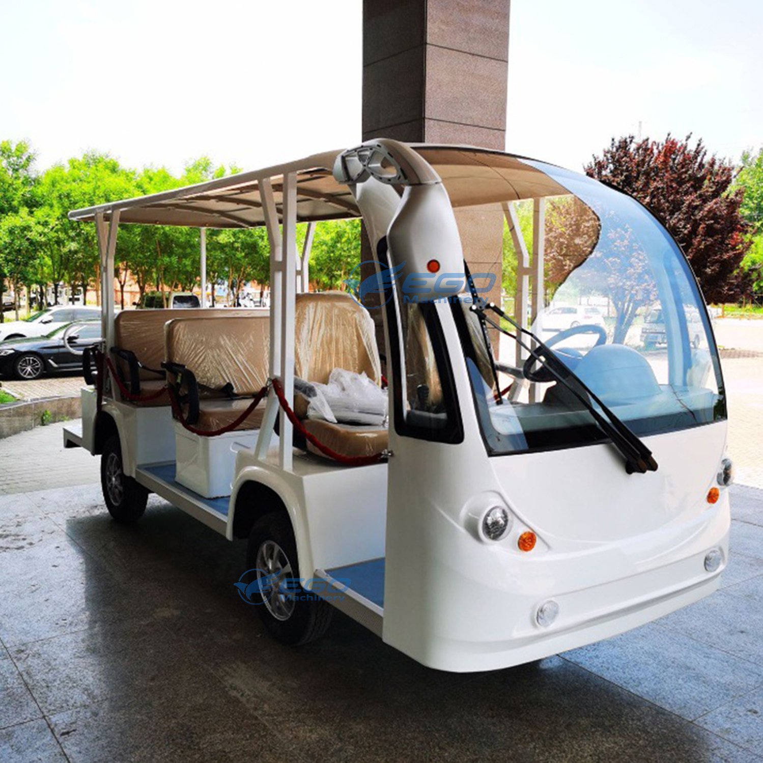 Petrol/Gasoline/Battery Powered 11/14/17 Seater Passenger City Vehicle Tourist Shuttle Electric Mini Sightseeing Bus Car
