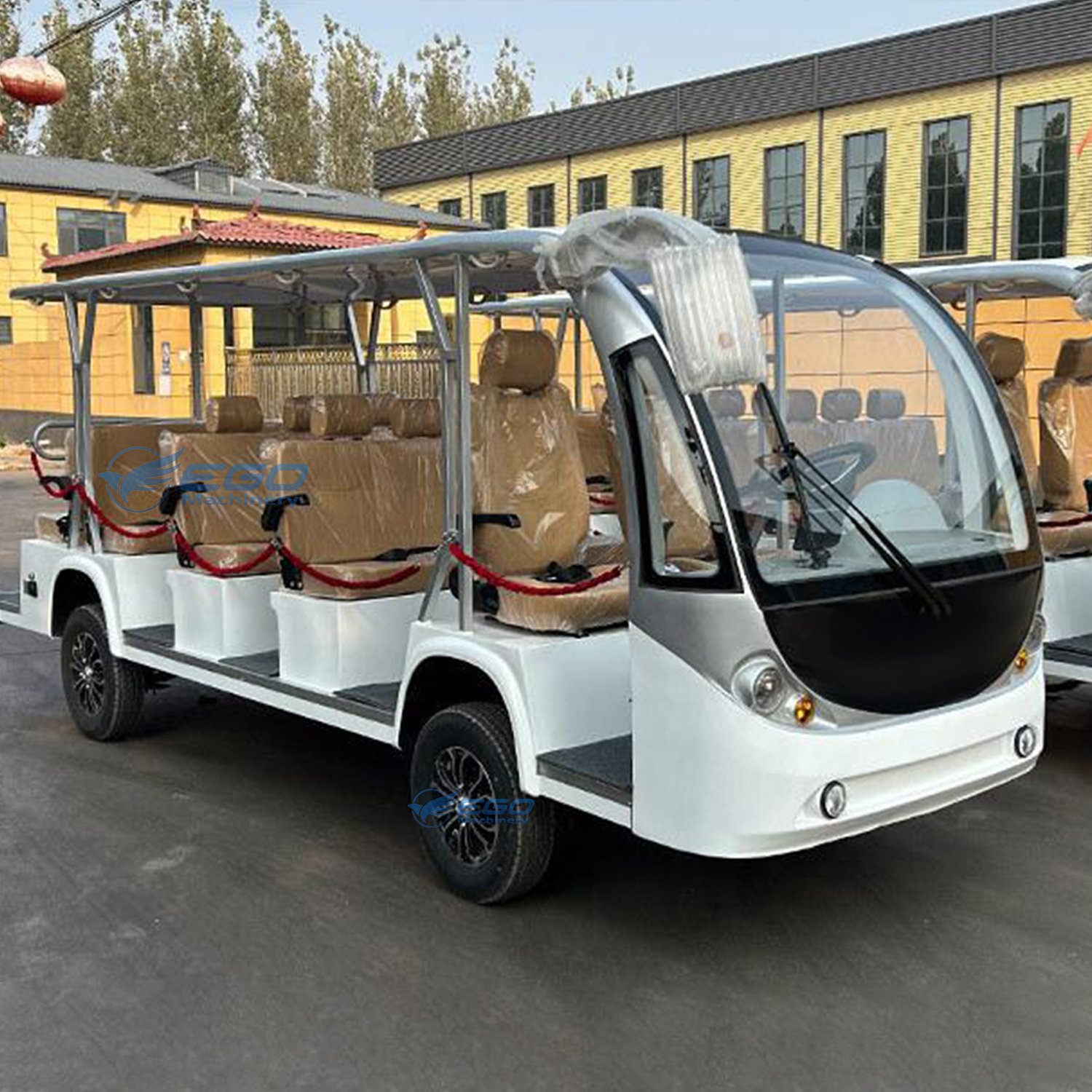 Petrol/Gasoline/Battery Powered 11/14/17 Seater Passenger City Vehicle Tourist Shuttle Electric Mini Sightseeing Bus Car