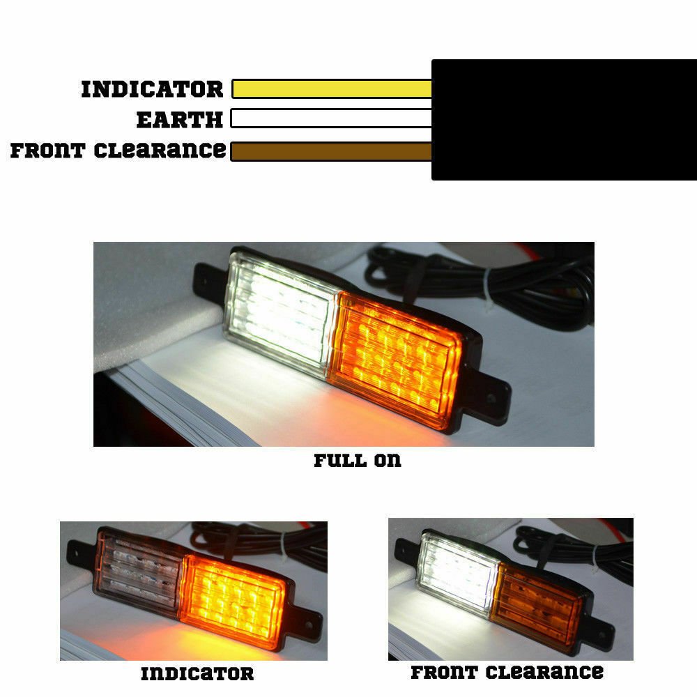 12V 24V 30 LED Car Truck Bull Bar Light Bullbar Front Bumper Light Front Indicator Park Lamp Signal Bulb Trailer Lorry Bus