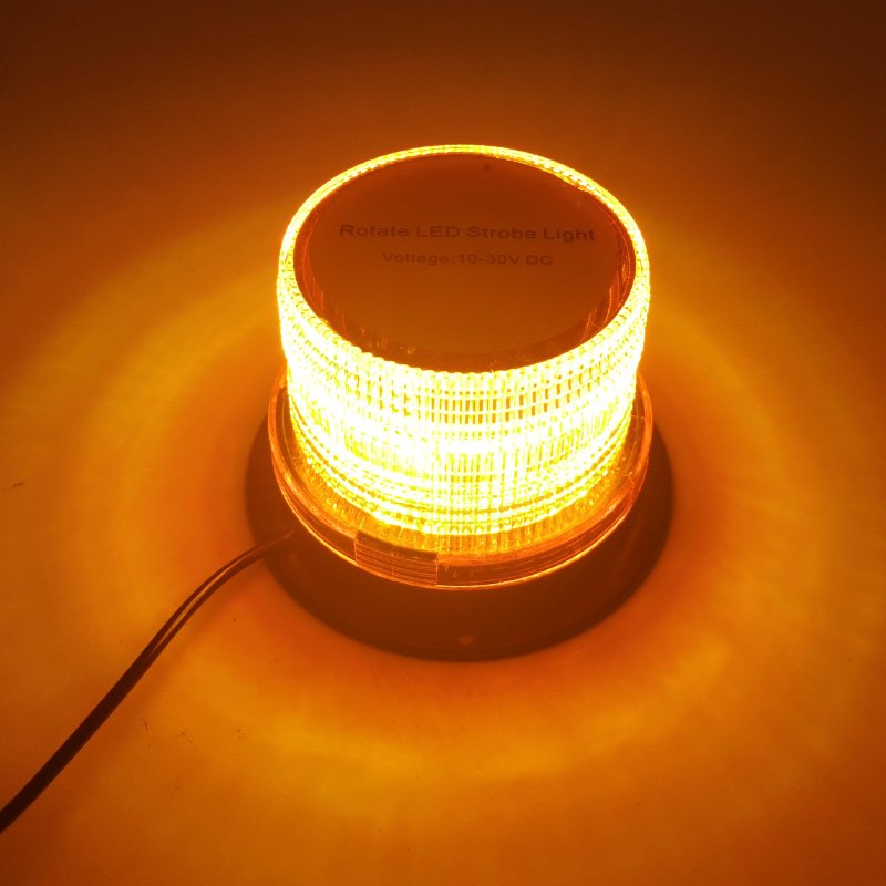 LED Beacon Strobe Light Emergency Rotating Strobe Light COB PC +aluminum Housing with Magnetic Base for DC 12-80 V OEM 24V