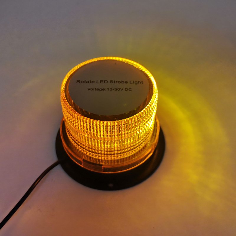 LED Beacon Strobe Light Emergency Rotating Strobe Light COB PC +aluminum Housing with Magnetic Base for DC 12-80 V OEM 24V