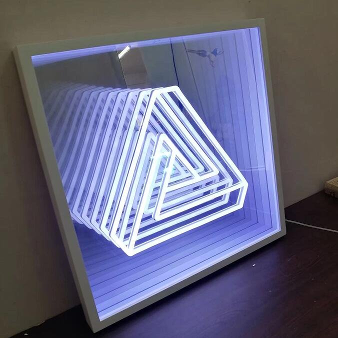 Custom LED Neon Sign Logo Infinity Mirror Sign for Decorative for Companies and Office Use