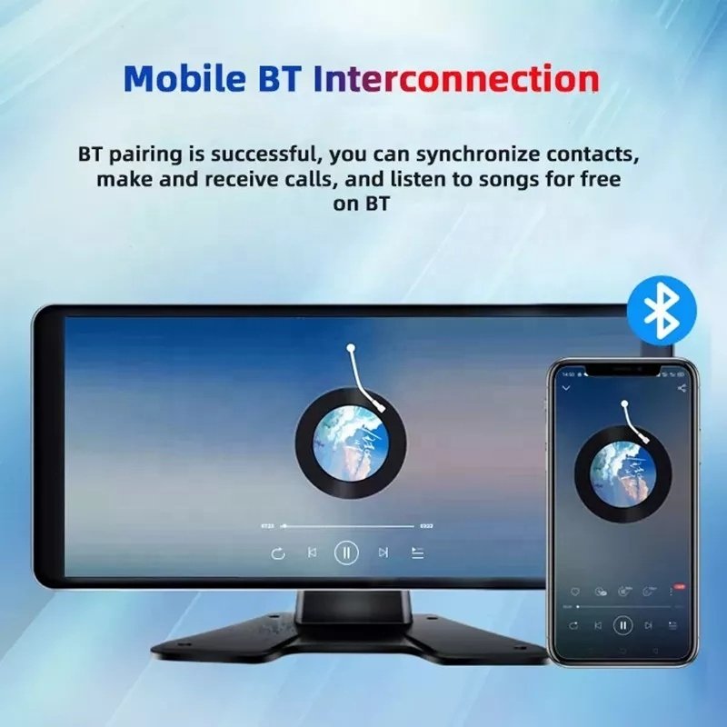 IP68 Waterproof Car Monitor Screen 10.36 Inch Full-Touch Car DVD Player Truck Bus Camera System