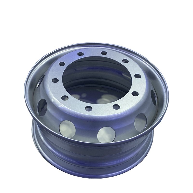 22.5 Truck Rim Tubeless Steel Wheel 15DC Bus Passenger Car Rims Chrome Silver Black 12R22.5