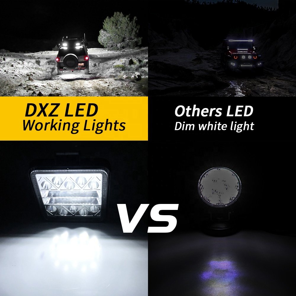 DXZ 4inch 34LED Work Light 12v 24v for Off Road Truck Bus Boat FogLight Car Light Assembly Driving Lights