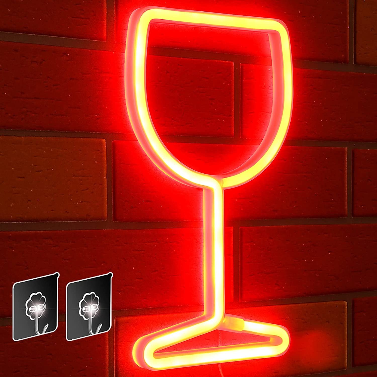 Custom Pink Wine Glass LED Neon Light Sign for Wall Decoration Party Bedroom Living Room Decor Wine Cellar Bar Neon