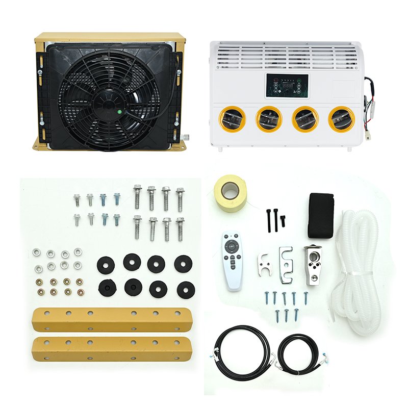 Fast Cooling 12 Volt 24 Volt Split Truck Parking Air Conditioner for RV Farm Van Pickup