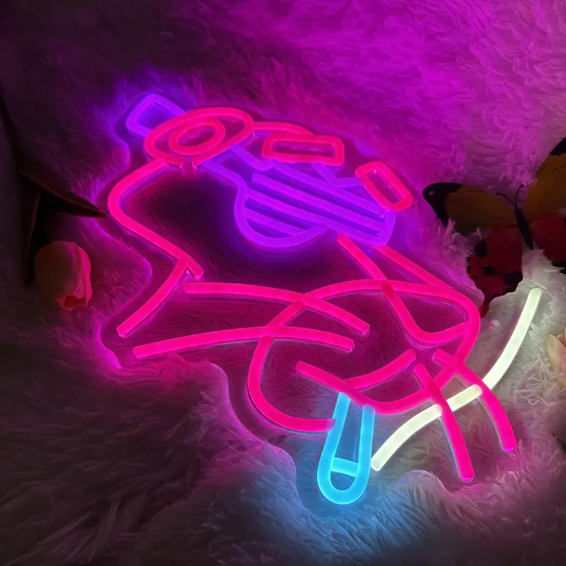Rebow Fashion Custom Shop Letter Rgb Colorful Flex Led Custom Neon Sign Light for Wall Outdoor Internet Cafes Bar