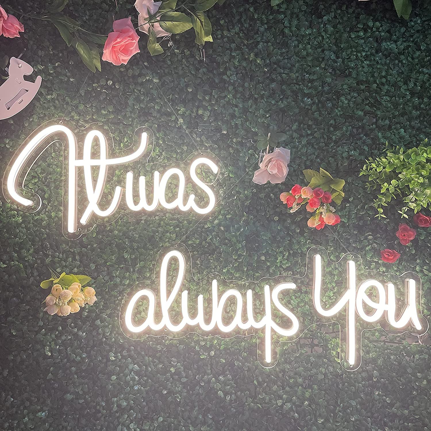 It Was Always You Neon Sign for Valentines Day Decor Neon Light Signs for Wedding Anniversary Neon Light Decor